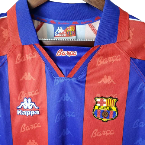 Camisa Barcelona 1996/1997 - Retrô Kappa - Azul e Grená