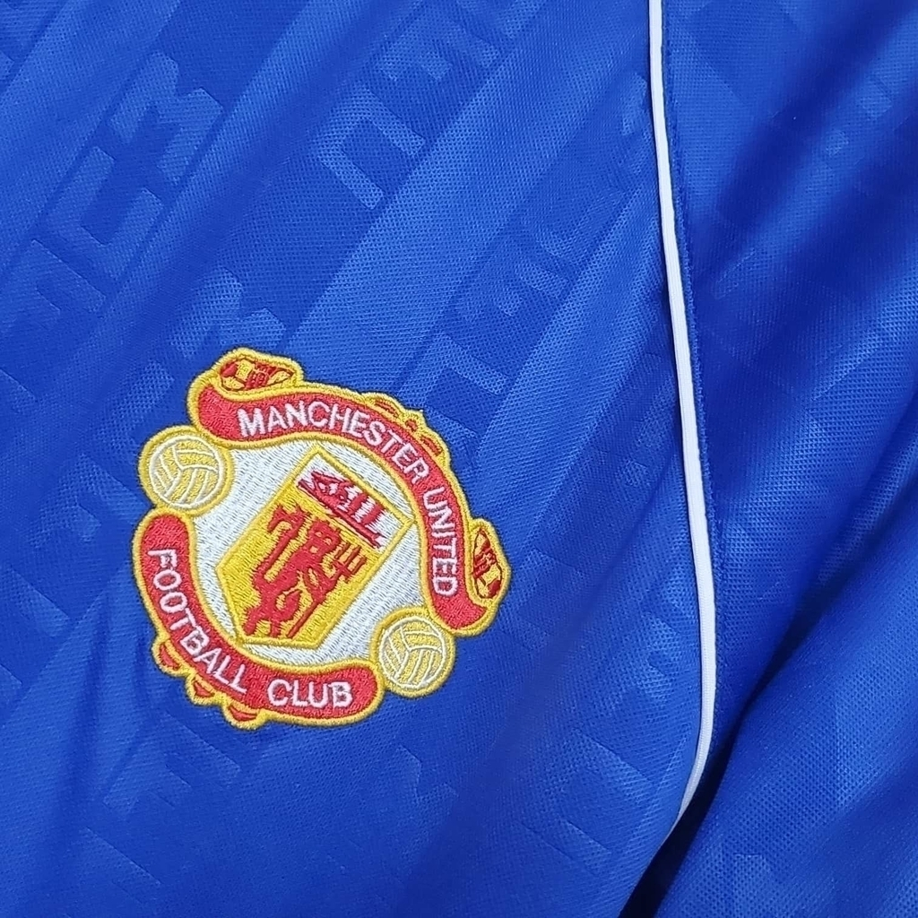 Camisa Manchester United 1988/1990 - Retrô Adidas - Azul