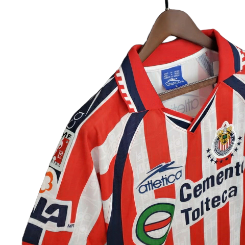 Camisa Chivas Guadalajara - 1999/2000 - Vermelha e Branca - Retrô Atletica