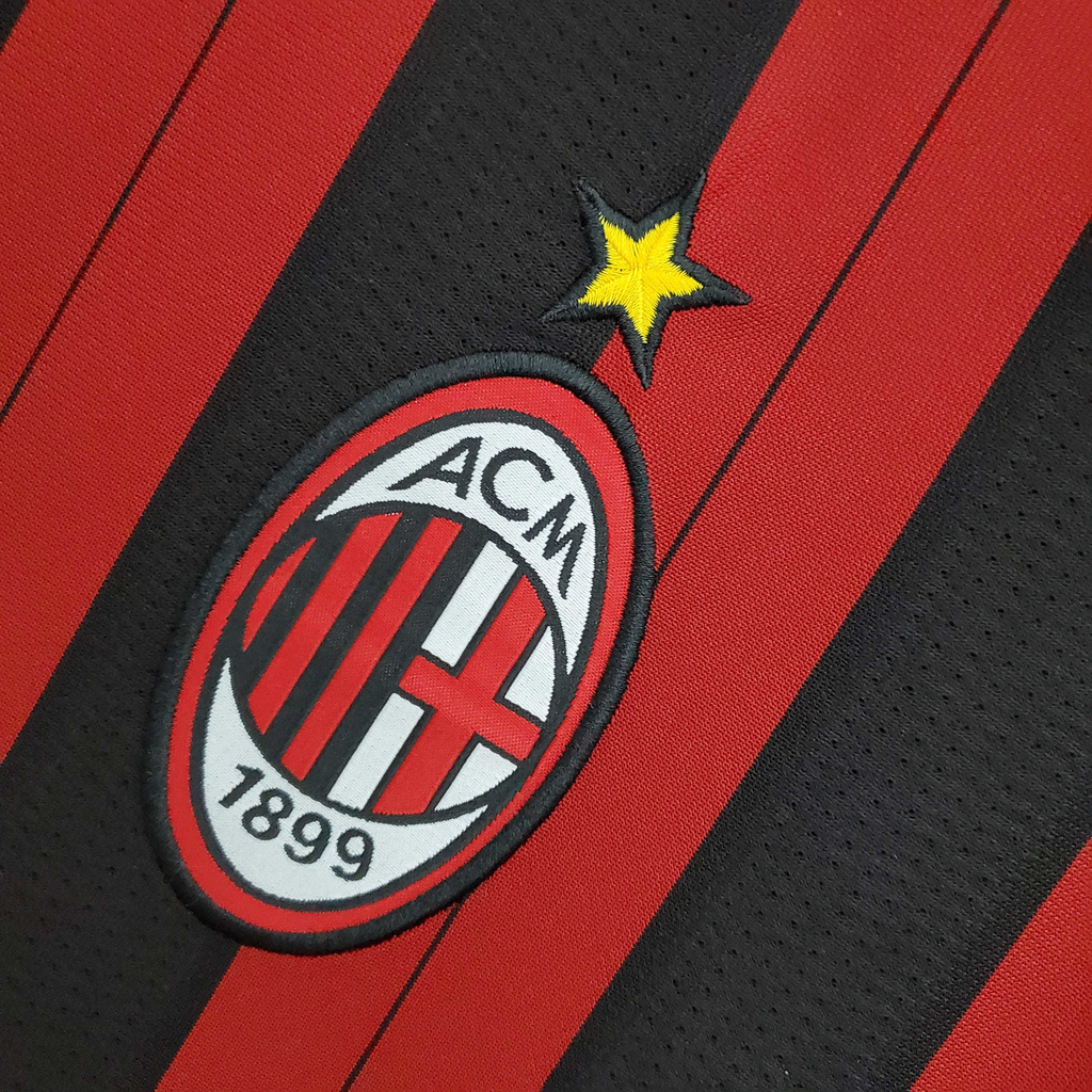 Camisa AC Milan 2013/2014 - Retrô Adidas - Vermelha e preta