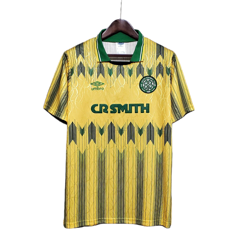 Camisa Celtic 1991/1992 - Retrô Umbro - Amarela e Verde