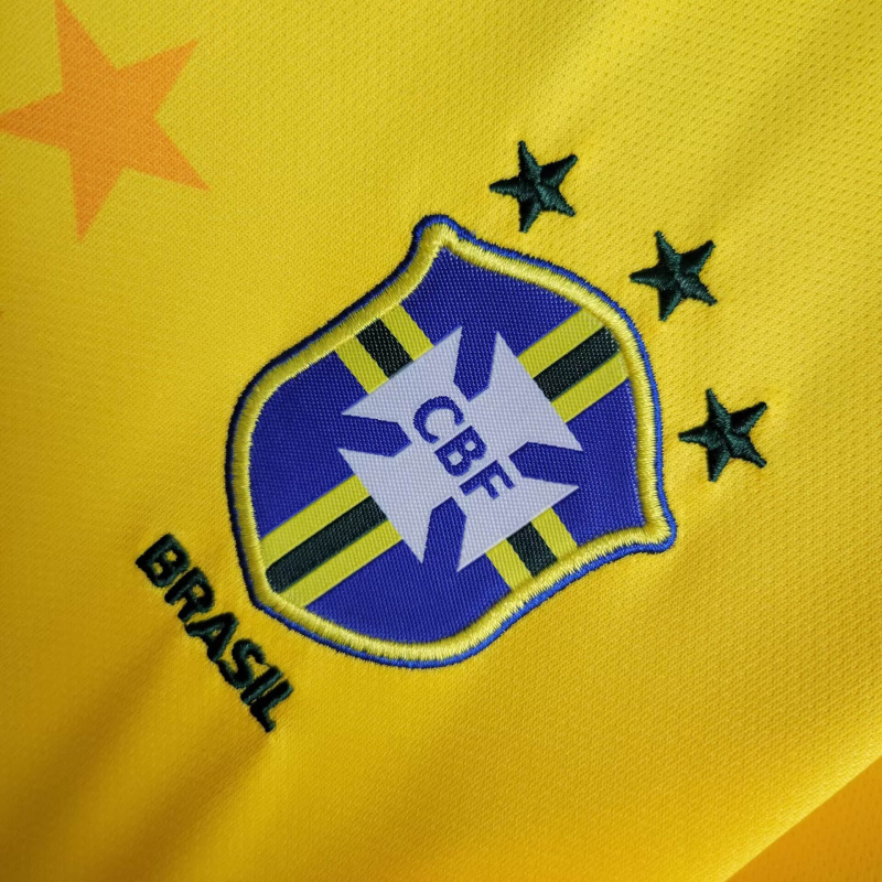 Conjunto Infantil Seleção Brasileira 1994 - Retrô Umbro - Amarelo