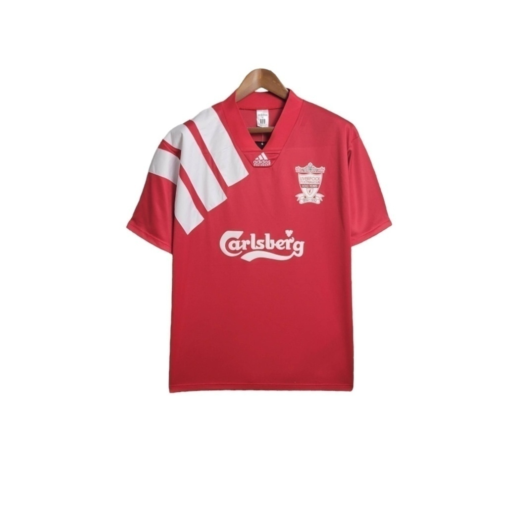 Camisa Liverpool 1992/1993 - Retrô Adidas - Vermelha com detalhes em branco