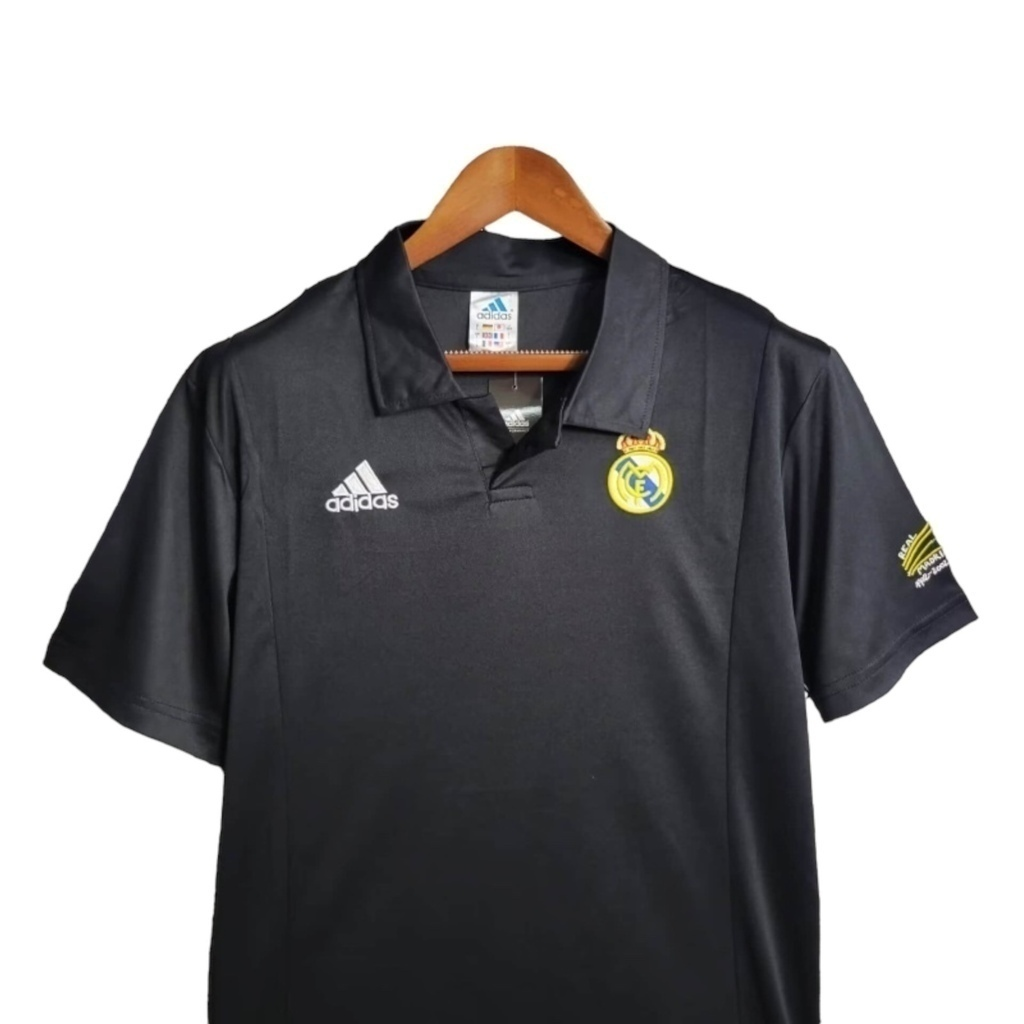 Camisa Real Madrid Edição Champions League 2002/2003 - Retrô Adidas - Preta
