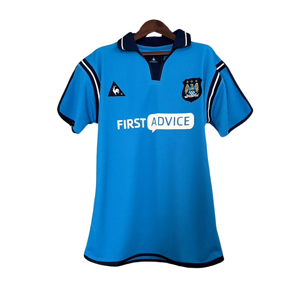 Camisa Manchester City 2002/2003 - Retrô - Azul