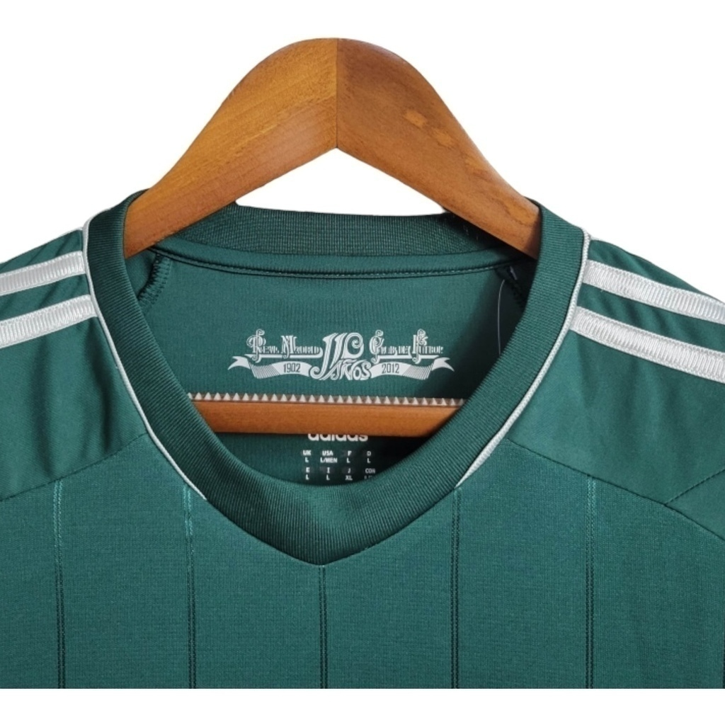 Camisa Real Madrid 2012/2013 Manga Longa - Retrô Adidas - Verde com detalhes em branco