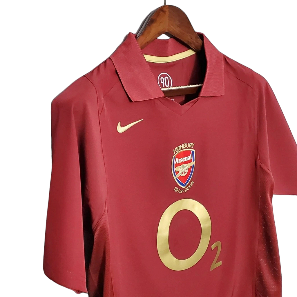 Camisa Arsenal I 2005/2006 - Retrô Nike - Vinho