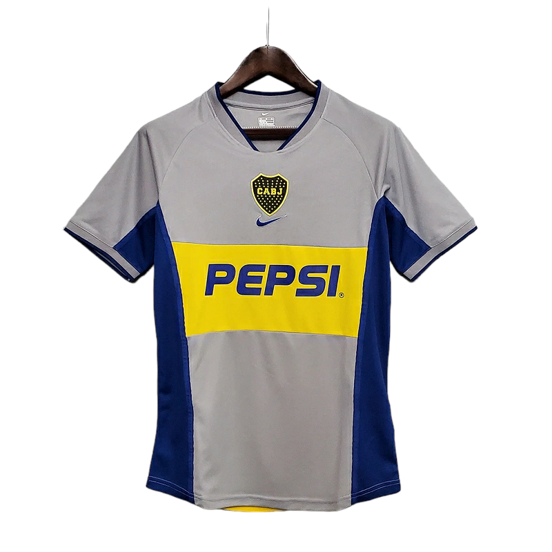 Camisa Boca Juniors 2002 - Retrô Nike - Cinza