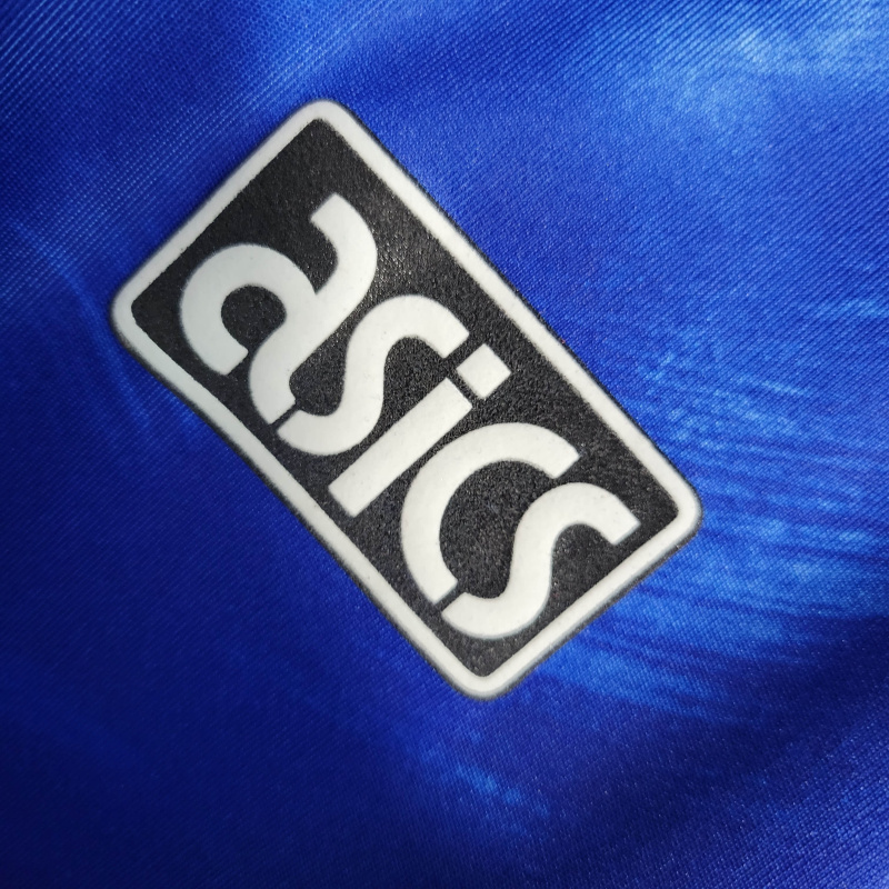 Camisa Newcastle II 1993/1995 - Retrô Asics - Azul com detalhes em preto