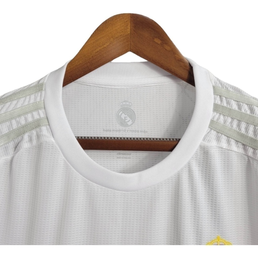 Camisa Real Madrid I 2015/2016 - Retrô Adidas - Branca com detalhes em cinza