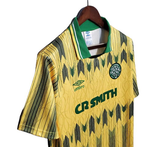 Camisa Celtic 1991/1992 - Retrô Umbro - Amarela e Verde