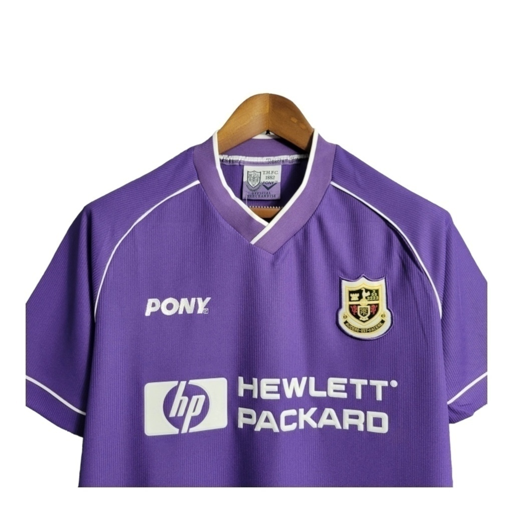 Camisa Tottenham II 1998/1999 - Retrô Pony - Roxa com detalhes em branco