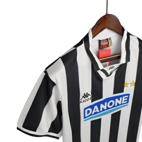 Camisa Juventus I 1994/1995 - Retrô Kappa - Preta e branca