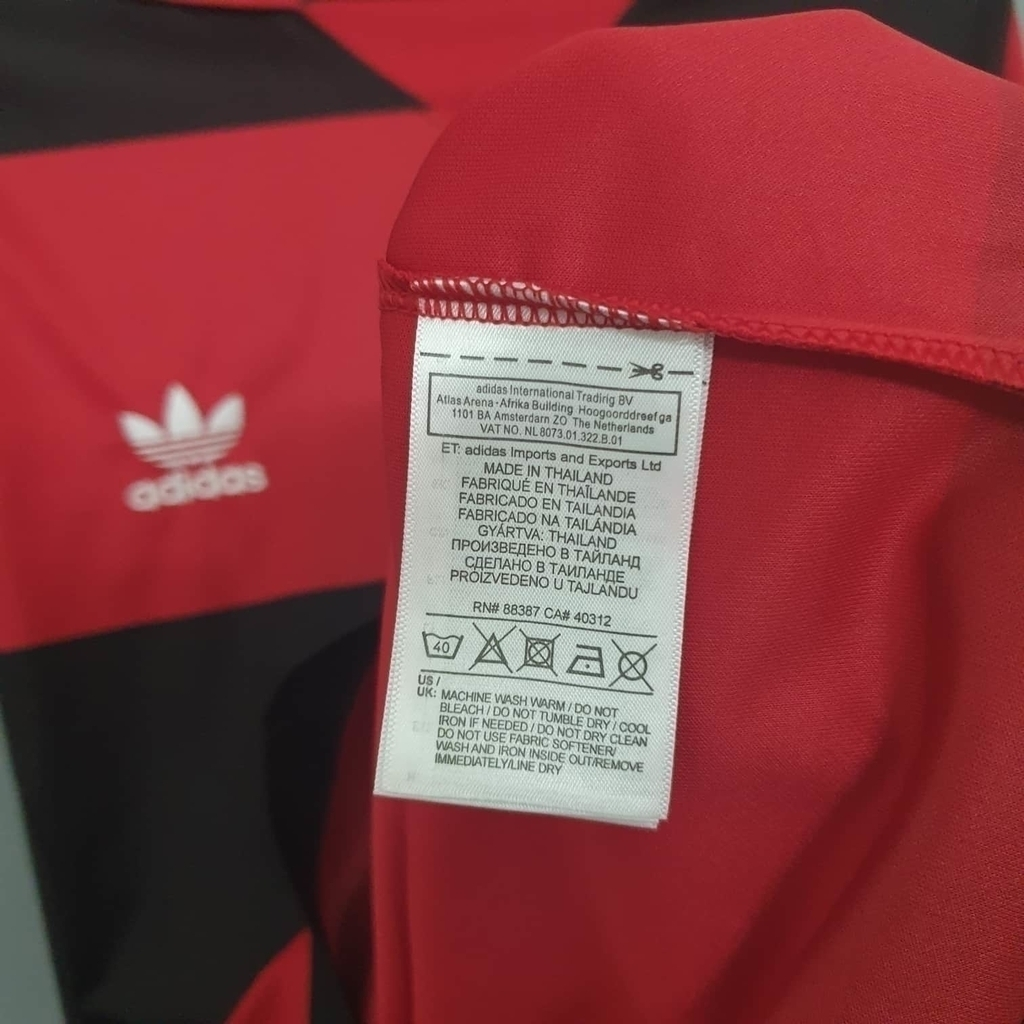 Camisa Flamengo 1982 - Retrô Adidas - Vermelha e Preta
