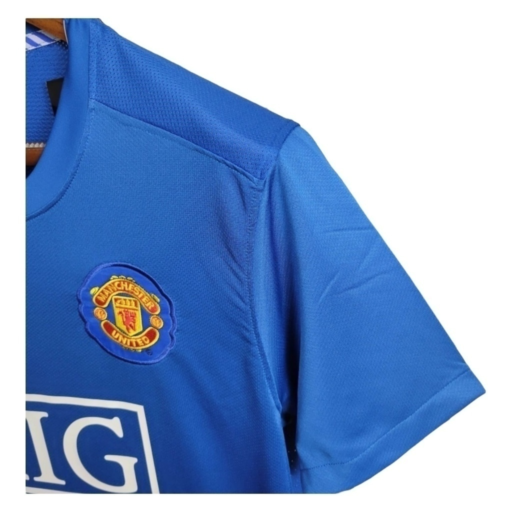 Camisa Manchester United II 2008/2009 - Retrô Adidas - Azul