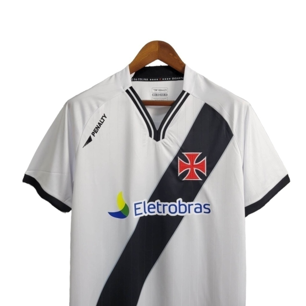 Camisa Vasco da Gama II 2010 - Retrô Penalty - Branca com detalhes em preto e com patrocínio