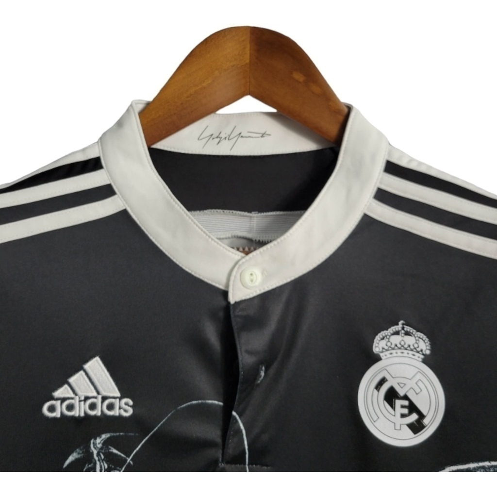 Camisa Real Madrid 2014 - Retrô Adidas - Preta com detalhes em branco