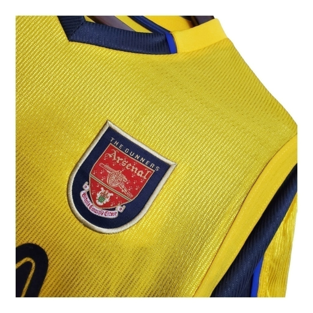Camisa Arsenal II 1999/2000 - Retrô Nike - Amarela com detalhes em azul