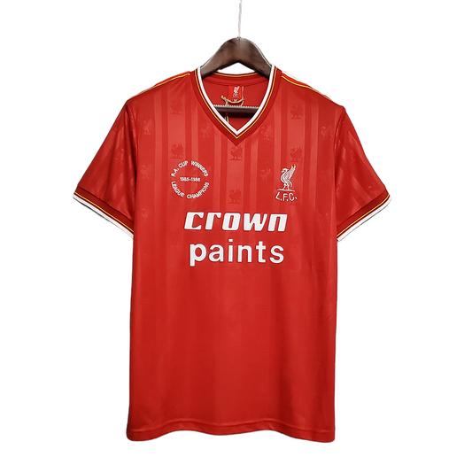 Camisa Liverpool 1985/1986 - Retrô - Vermelha com detalhes em branco