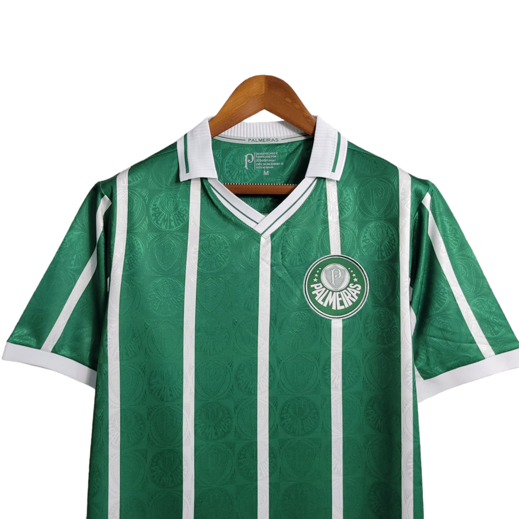 Camisa Palmeiras I 1993 - Retrô - Verde com listras em branco