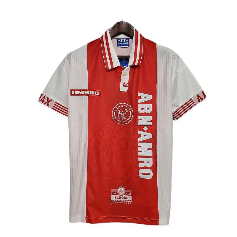 Camisa Ajax I 1997/1998 - Retrô Umbro - Vermelha e Branca