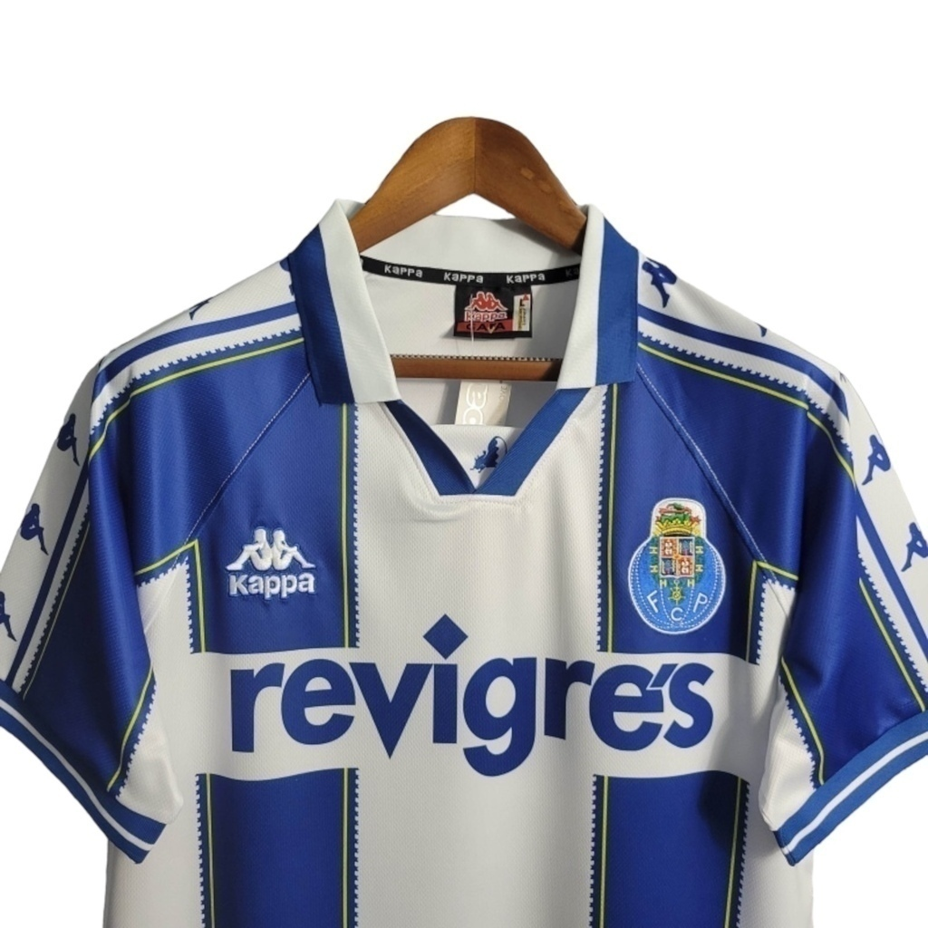Camisa FC Porto I 1997/1999 - Retrô Kappa - Branca com detalhes em azul