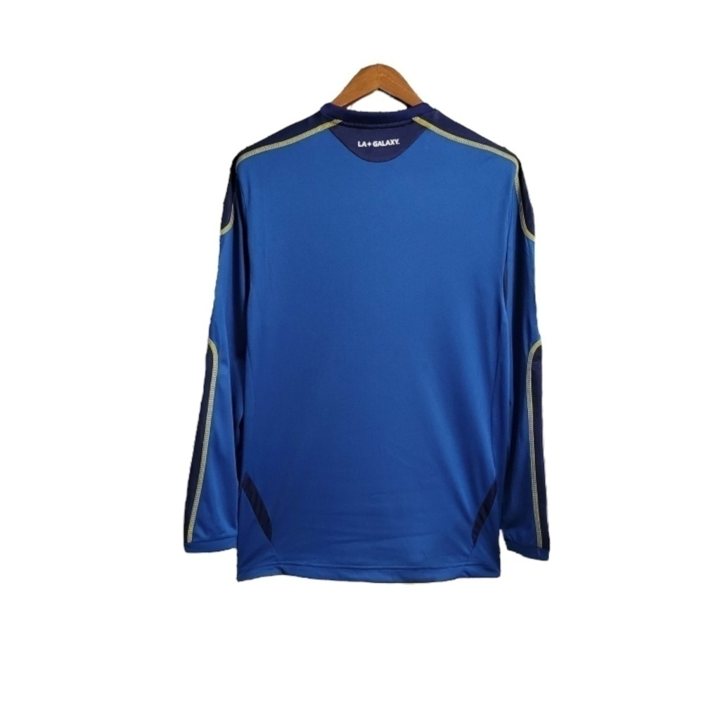 Camisa Los Angeles Galaxy II 2011/2012 Manga Longa - Retrô Adidas - Azul com detalhes em branco e amarelo