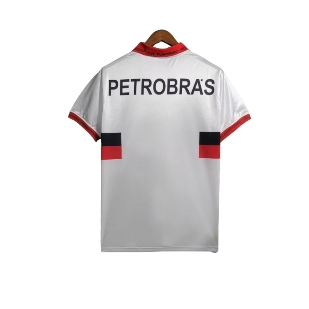 Camisa Flamengo II 1994 - Retrô Umbro - Branca com detalhes em vermelho