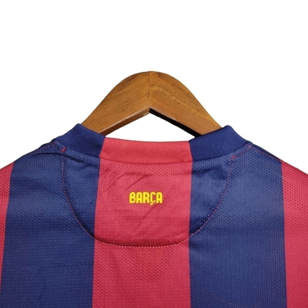 Camisa Barcelona I 2014/2015 Manga Longa - Retrô Nike - Azul e vermelha