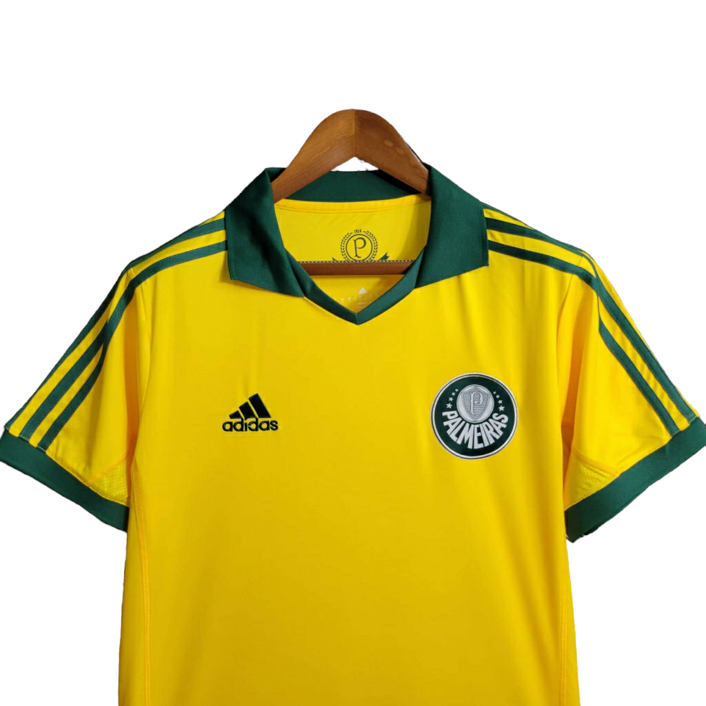 Camisa Palmeiras 2014 - Retrô Adidas - Amarela com detalhes em verde