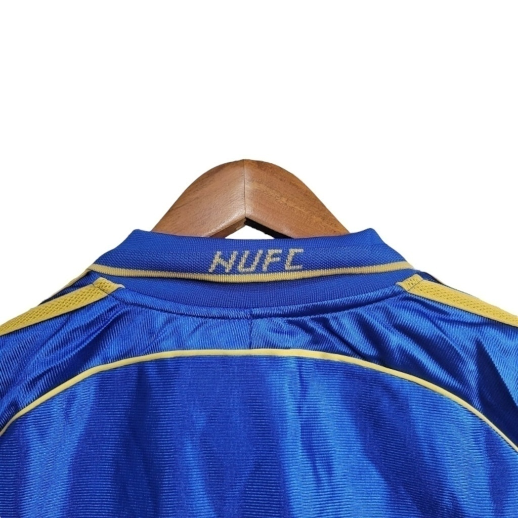 Camisa Newcastle II 1998/1999 - Retrô Adidas - Azul com detalhes em dourado