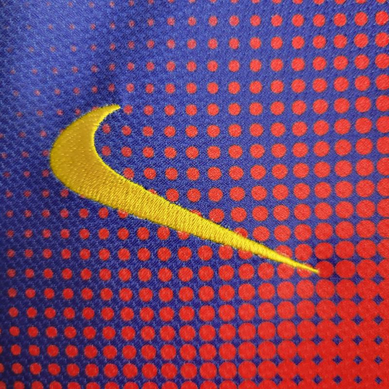 Camisa Barcelona I 2012/2013 - Retrô Nike - Azul com detalhes em vermelho