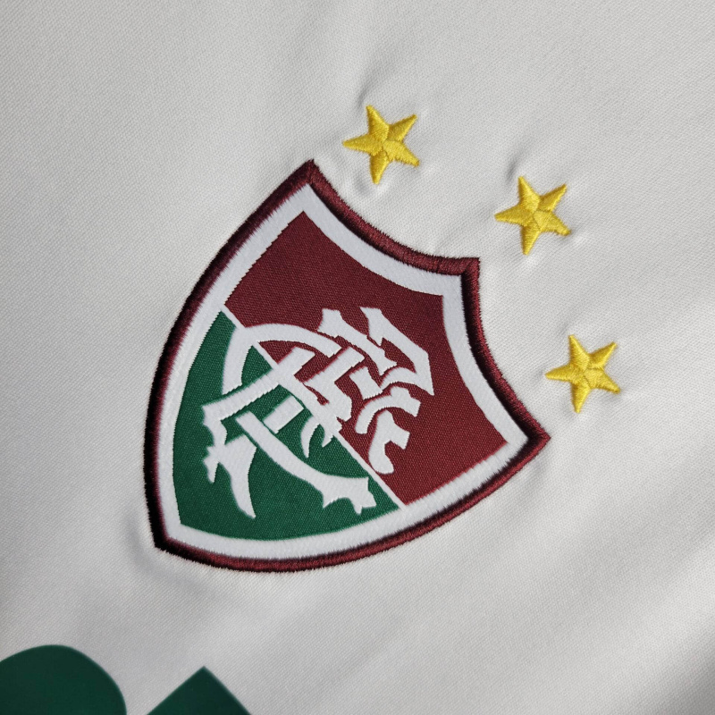 Camisa Fluminense II 2009/2010 - Retrô Adidas - Branca com detalhes em verde e grená