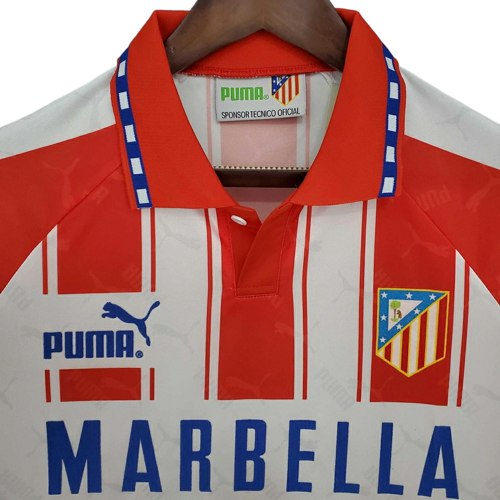 Camisa Atlético Madrid 1994/1995 - Retrô Puma - Branca e Vermelha