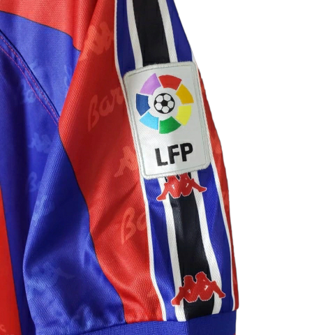 Camisa Barcelona 1996/1997 - Retrô Kappa - Azul e Grená