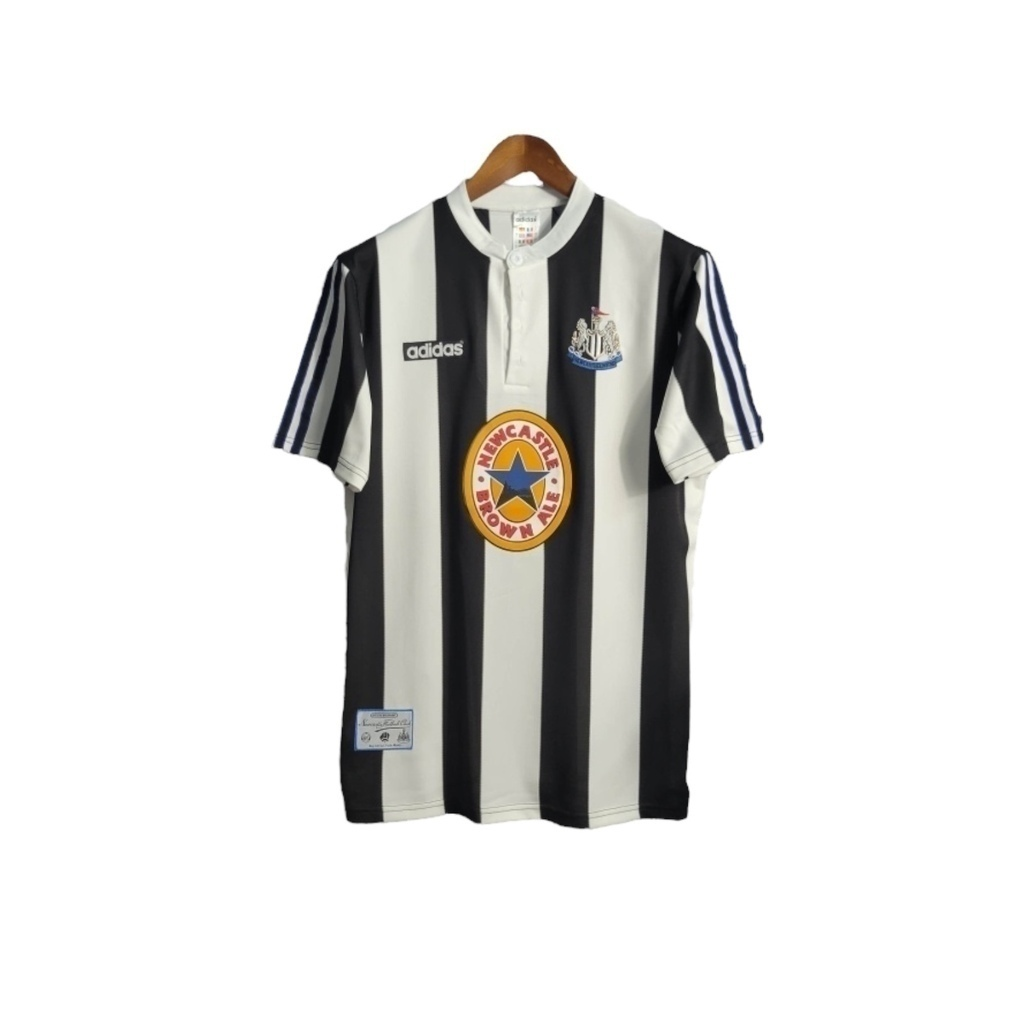 Camisa Newcastle 1997/1999 - Retrô Adidas - Branca com listras pretas