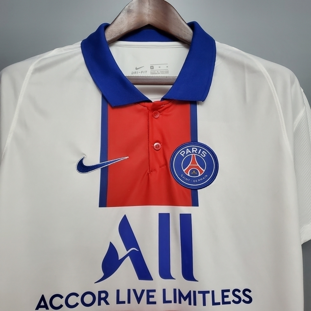 Camisa Paris Saint-Germain II 2020/2021 - Retrô Nike - Branca