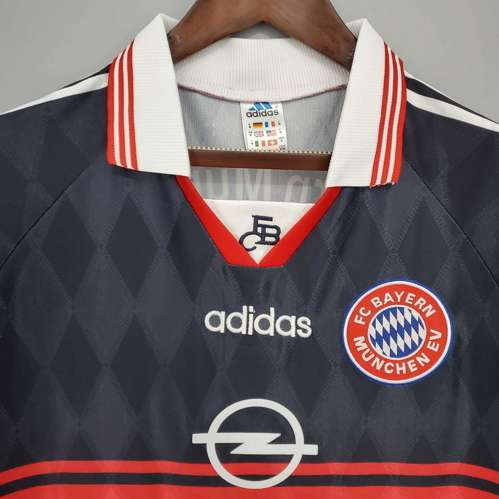 Camisa Bayern Munich 1997/1999 - Retrô Adidas - Preta e vermelha