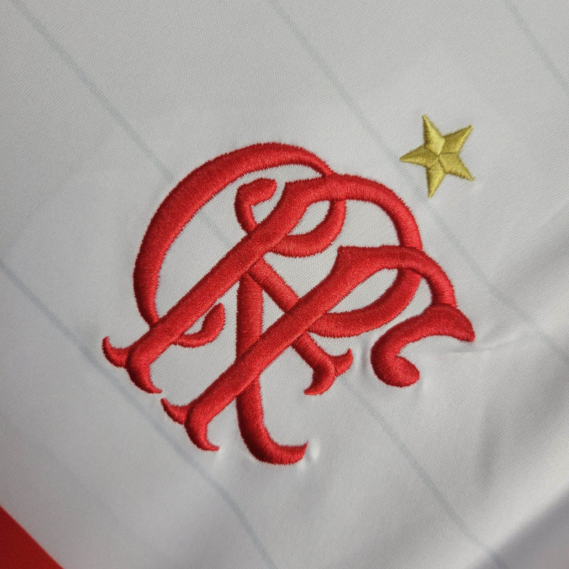 Camisa Flamengo II 2015/2016 - Retrô Adidas - Branca com detalhes em vermelho