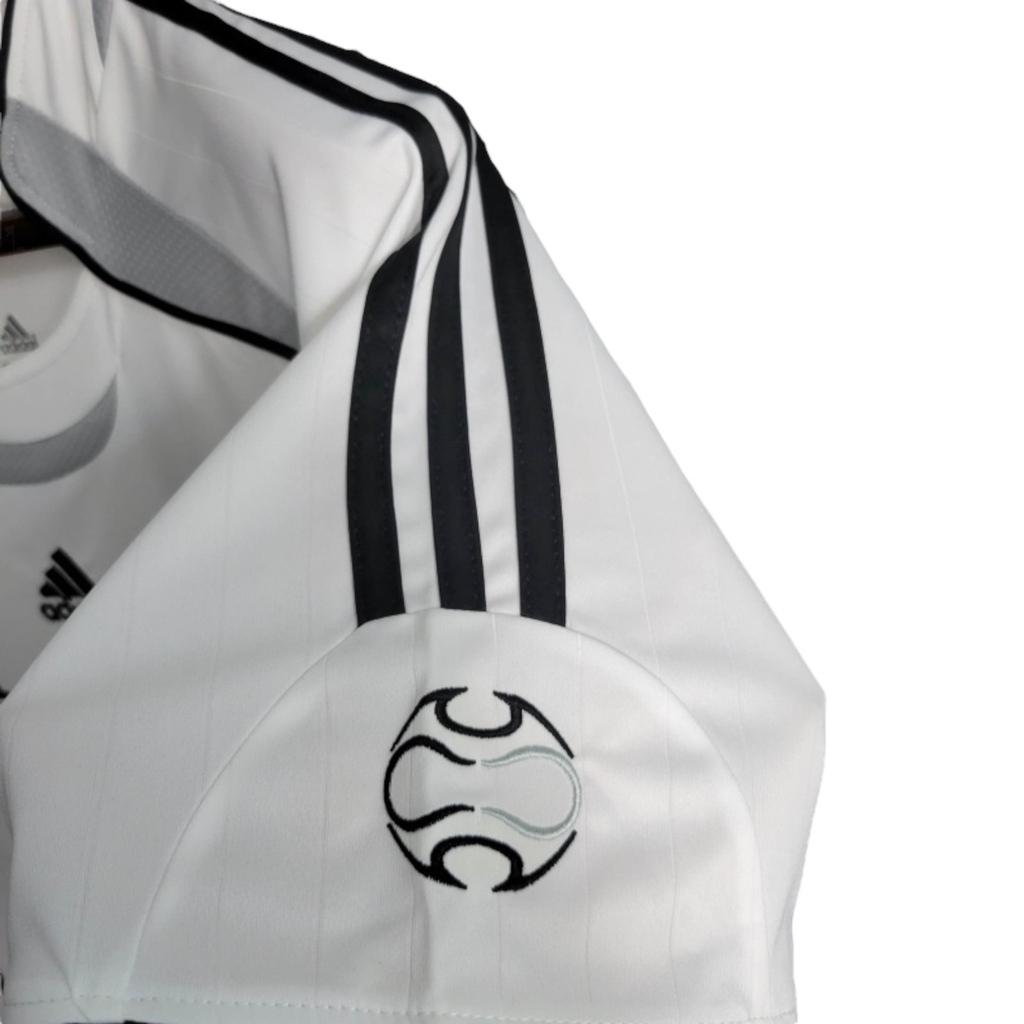 Camisa Real Madrid I 2006/2007 - Retrô Adidas - Branca com detalhes em preto e cinza