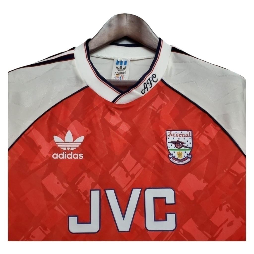 Camisa Arsenal I 1990/1992 - Retrô Adidas - Vermelha e branca