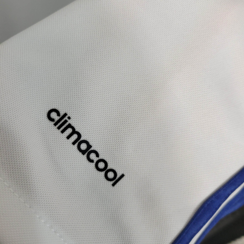 Camisa Real Madrid I 2016/2017 Manga Longa - Retrô Adidas - Branca com detalhes em azul
