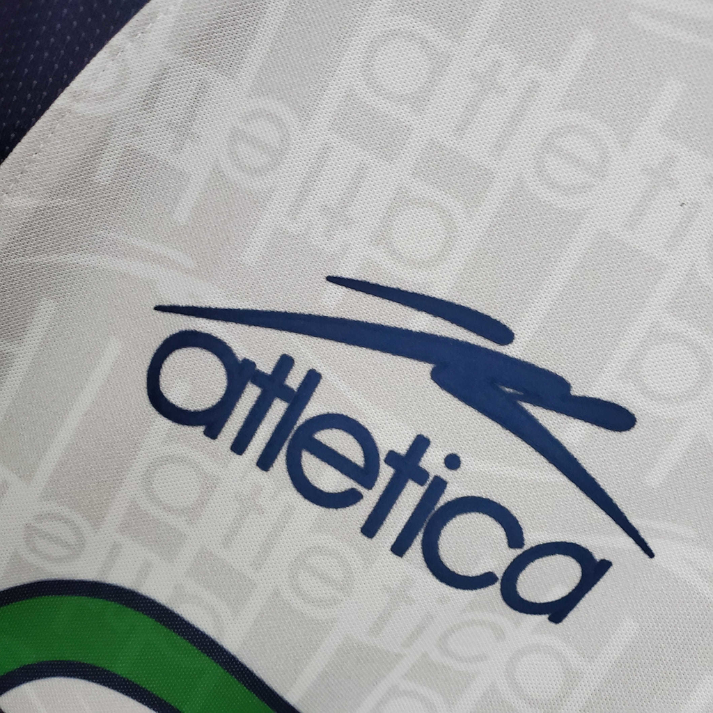 Camisa Chivas Guadalajara 1999/2000 - Retrô Atlética - Branca com detalhes em vermelho e azul com todos os patrocínios