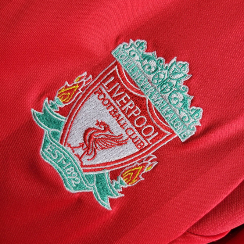 Camisa Liverpool Edição Champions League I 2008/2009 - Retrô Adidas - Vermelha com detalhes em branco