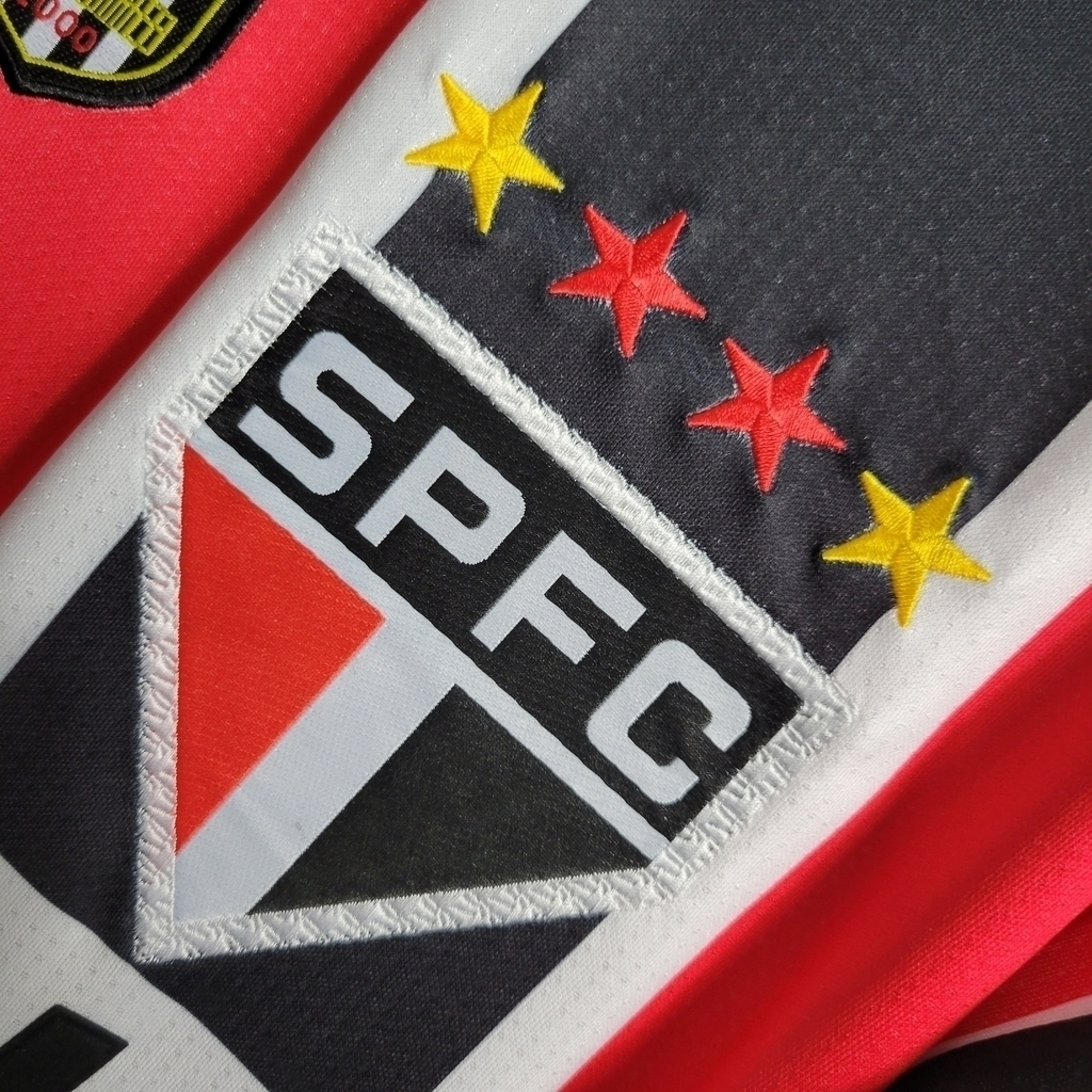 Camisa São Paulo II 2000 - Retrô Penalty - Tricolor com símbolo da Motorola
