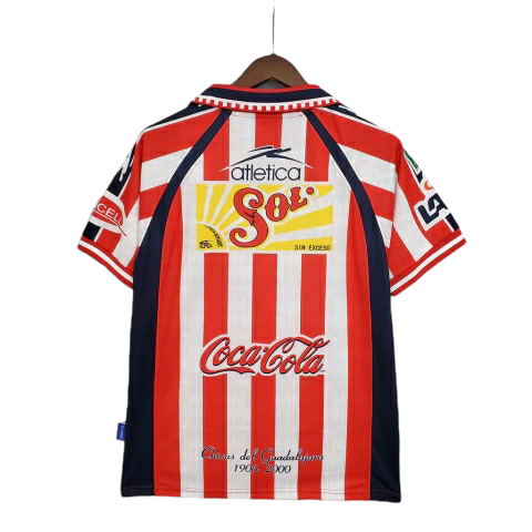 Camisa Chivas Guadalajara - 1999/2000 - Vermelha e Branca - Retrô Atletica
