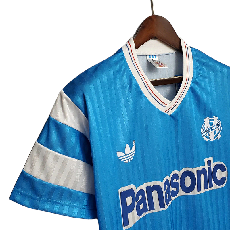 Camisa Marseille 1990 - Retrô Adidas - Azul