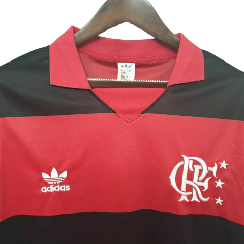 Camisa Flamengo 1982 - Retrô Adidas - Vermelha e Preta