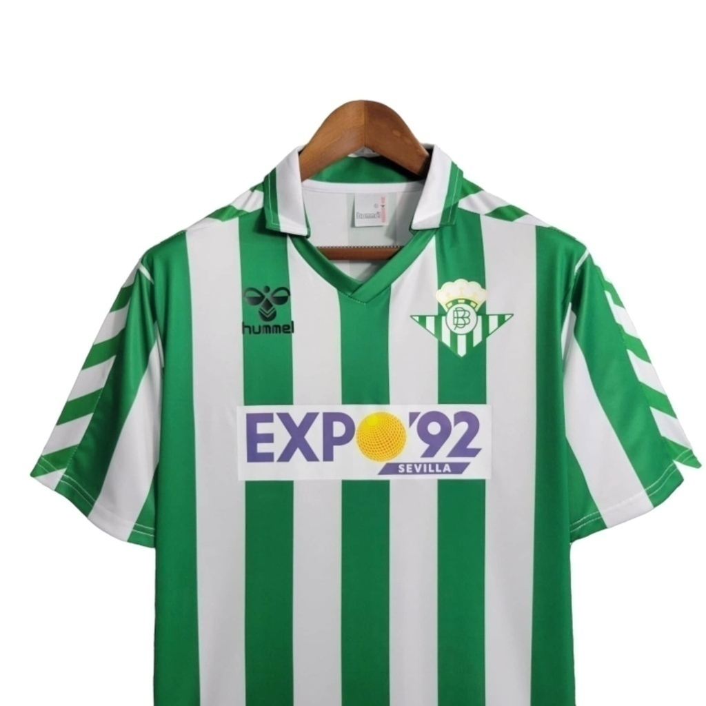 Camisa Real Bétis 1988/1989 - Retrô Hummel - Verde e branca
