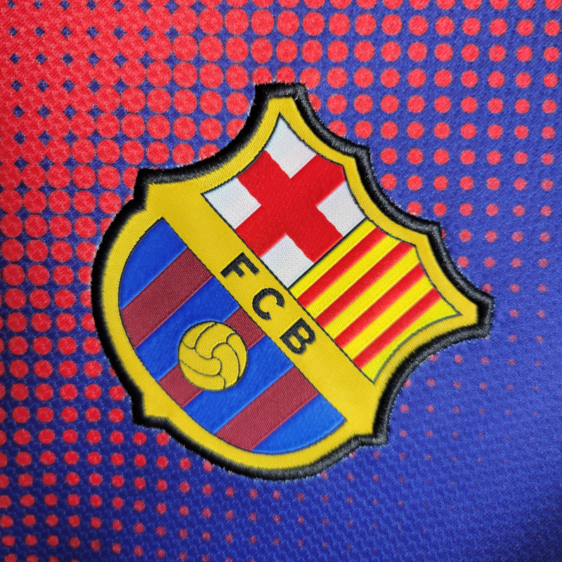 Camisa Barcelona I 2012/2013 - Retrô Nike - Azul com detalhes em vermelho